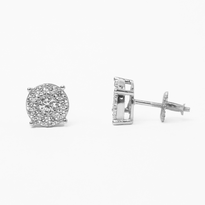 Aretes Redondos Middle Stone 9MM