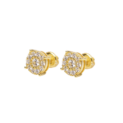 Aretes Redondos Middle Stone 9MM