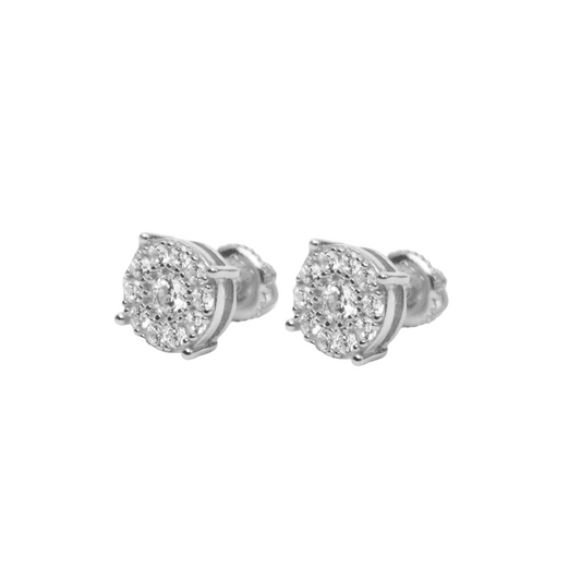 Aretes Redondos Middle Stone 9MM