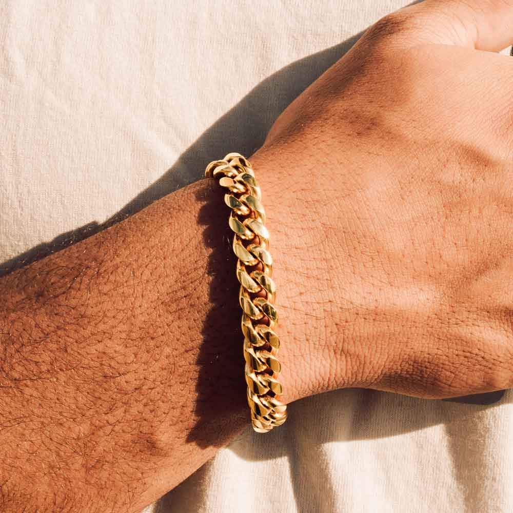 Pulsera Cubana 10MM en Gold