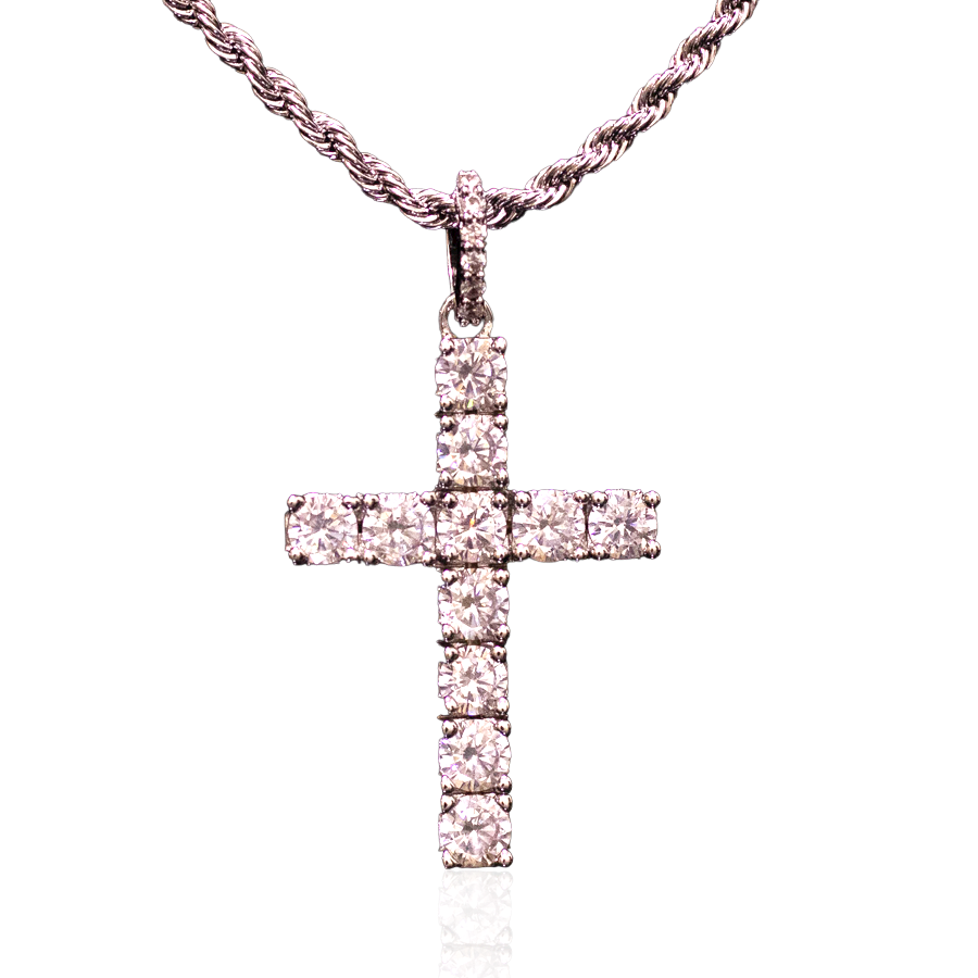 Diamond Cross en White Gold