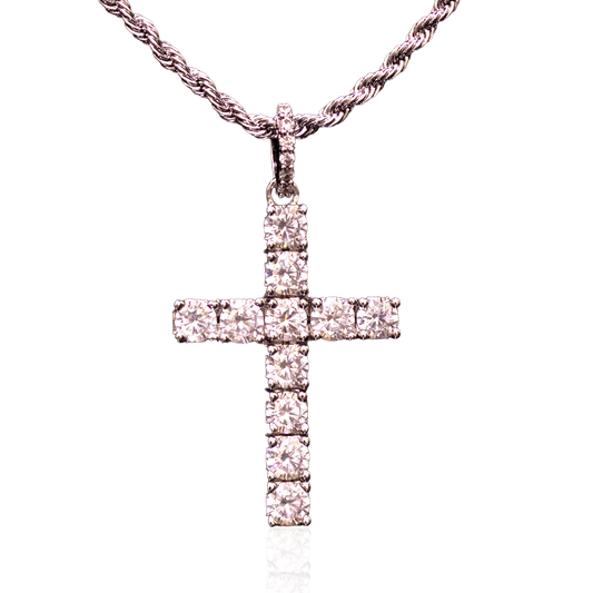 Diamond Cross en White Gold