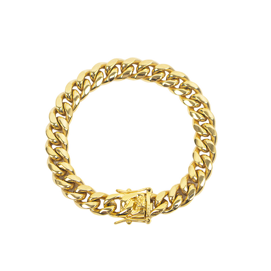 Pulsera Cubana 10MM en Gold