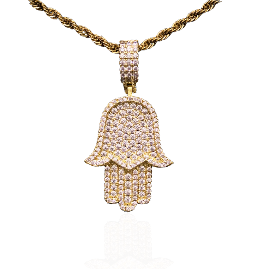 Diamond Hamsa en Gold