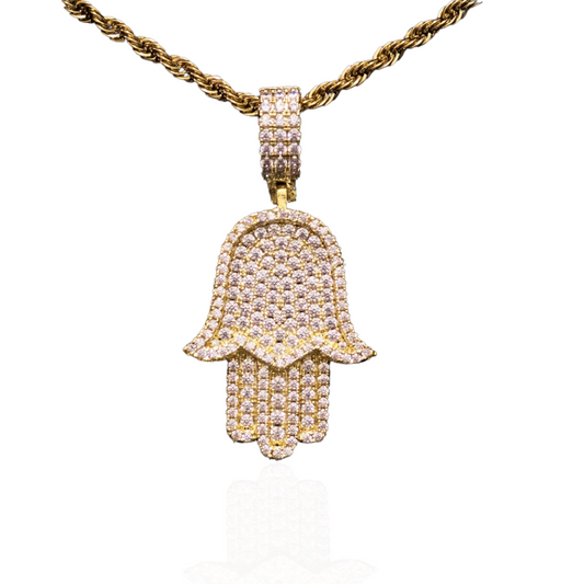 Diamond Hamsa en Gold