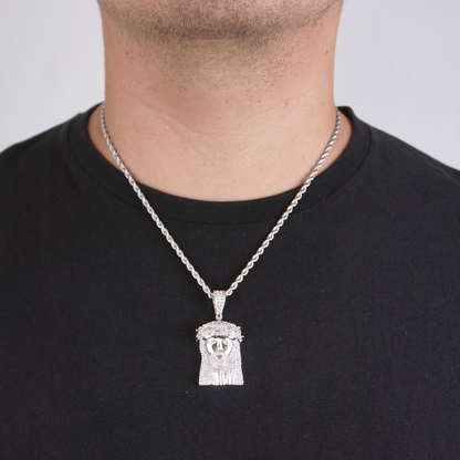 Dije Iced Jesus en White Gold