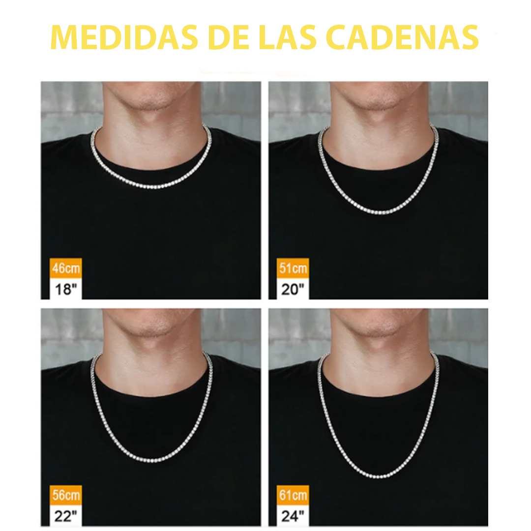 Cadena Tennis 4MM en Gold