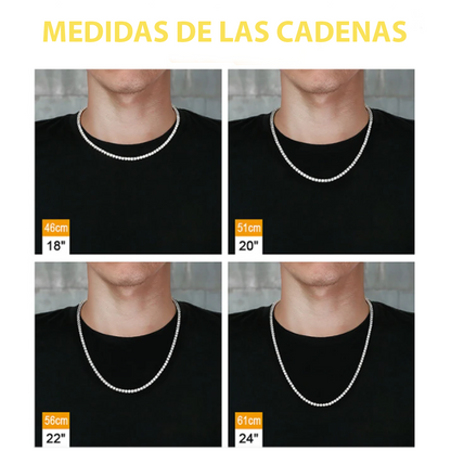 Cadena Tennis 4MM en Gold