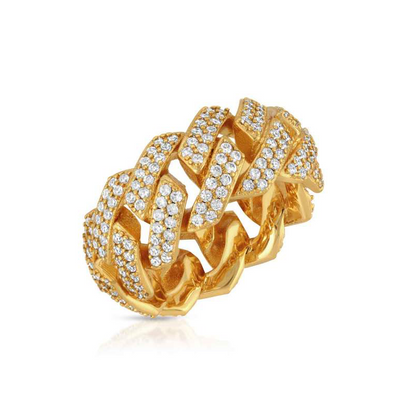 Anillo Prong Cuban en Gold