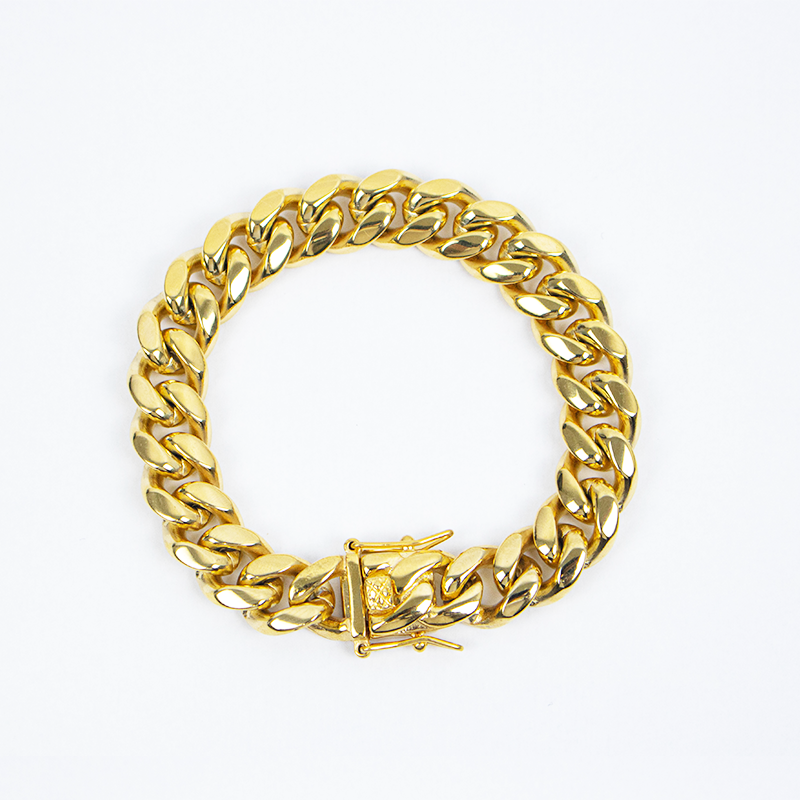 Pulsera Cubana 12MM en Gold